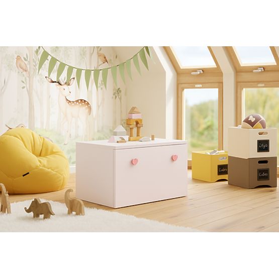 Inga játéktároló láda - rózsaszín fogantyúval