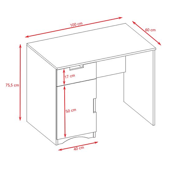 írás asztal Classic - fehér