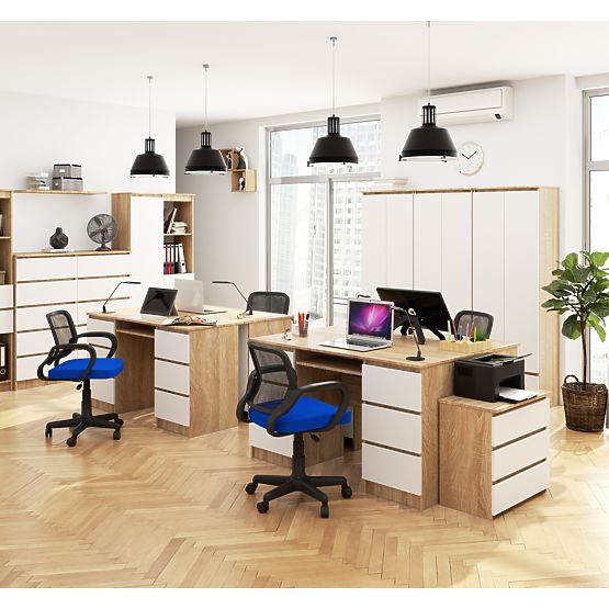 ÍRÓASZTAL A-11 CLP 6SZ PK SONOMA / FEHÉR