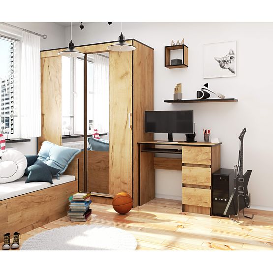 ÍRÓASZTAL A-6 CLP TÖLGY CRAFT JOBBOS