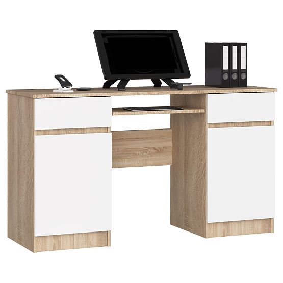 ÍRÓASZTAL CLP A5 2D 2SZ PK SONOMA / FEHÉR