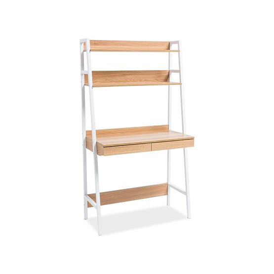 Íróasztal OLSEN B - fehér/tölgy