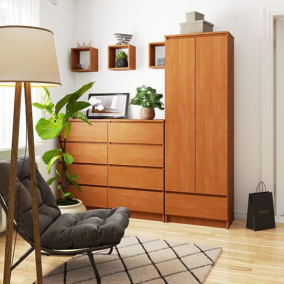 Irodai szekrény R 60 cm CLP 1 fiók 2 ajtó PK Éger