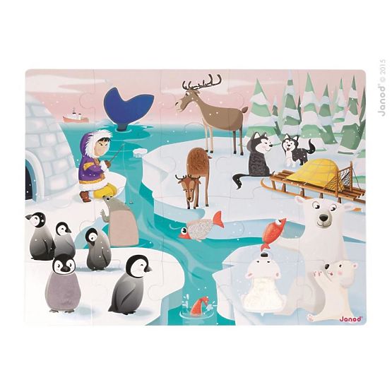 Janod Touch puzzle Élet a jégen 20 db