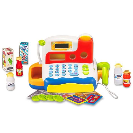 Játék pénztárgép kiegészítőkkel