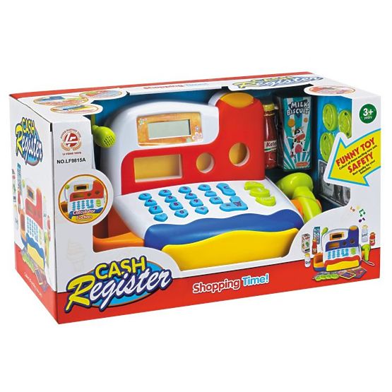 Játék pénztárgép kiegészítőkkel