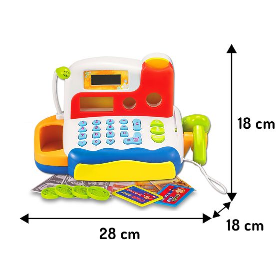 Játék pénztárgép kiegészítőkkel