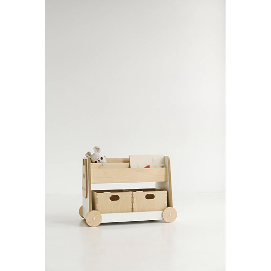 Játék tároló polc kerekekkel