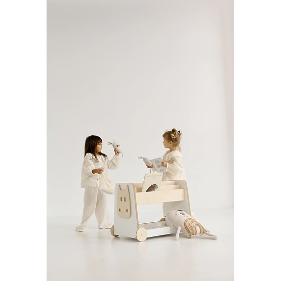 Játék tároló polc kerekekkel