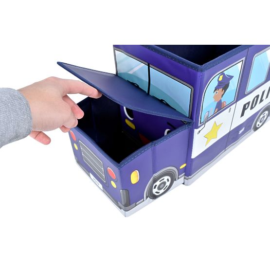 Játéktároló Doboz Rendőrautó kék