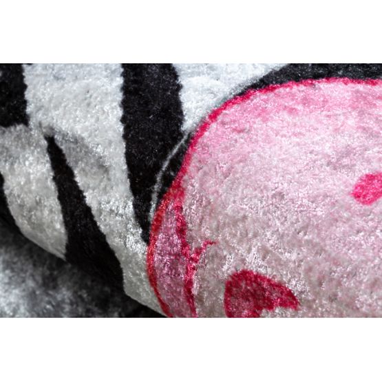 JUNIOR 51595.801 mosó szőnyeg kerek Állatok, Afrika gyerekeknek csúszásmentes - szürke