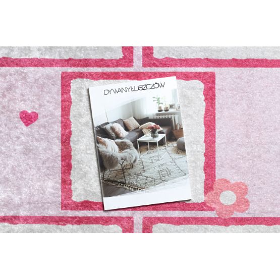 JUNIOR 51828.802 mosó szőnyeg ugró, balerina gyerekeknek csúszásmentes - rózsaszín