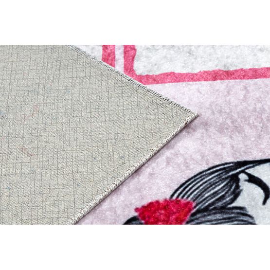 JUNIOR 51828.802 mosó szőnyeg ugró, balerina gyerekeknek csúszásmentes - rózsaszín