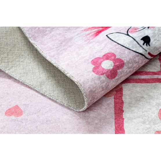 JUNIOR 51828.802 mosó szőnyeg ugró, balerina gyerekeknek csúszásmentes - rózsaszín