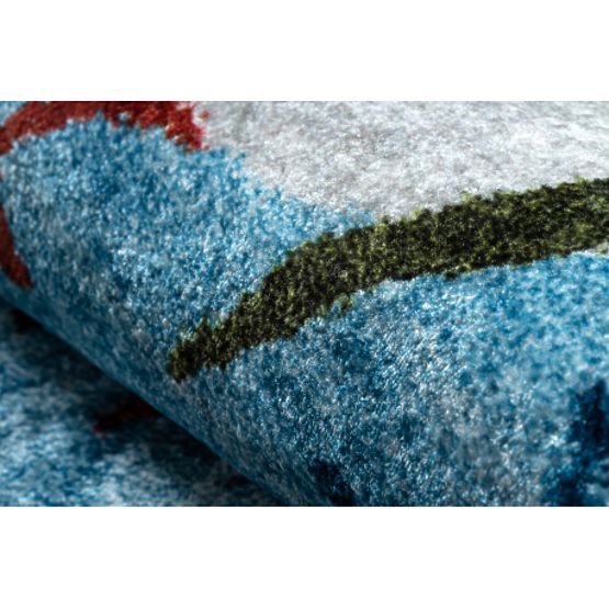 JUNIOR 51858.802 mosó szőnyeg Állatok, Afrika gyerekeknek csúszásmentes - szürke