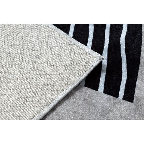 JUNIOR 51974.802 mosó szőnyeg Medvék, állatok gyerekeknek csúszásmentes - szürke