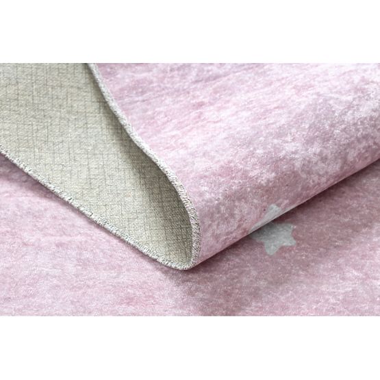 JUNIOR 52063.802 mosó szőnyeg Szivárvány, felhők gyerekeknek csúszásmentes - rózsaszín