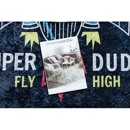 JUNIOR 52069.801 gyerek csúszásmentes mosószőnyeg Űrrakéta - fekete