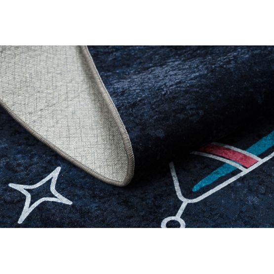 JUNIOR 52069.801 gyerek csúszásmentes mosószőnyeg Űrrakéta - fekete