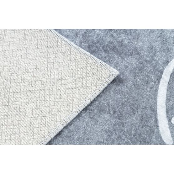 JUNIOR 52106.801 csúszásmentes gyerek mosószőnyeg Ábécé - szürke