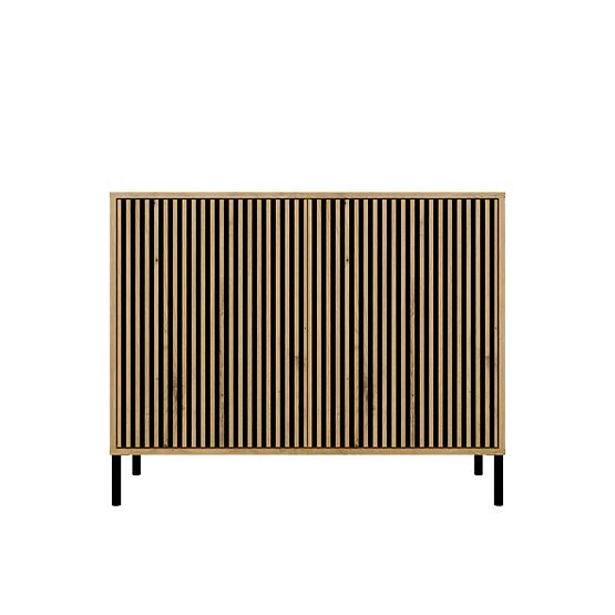 KAMARO 2D SLIM ARTISAN TÖLGY Bordázott Előlapos Komód