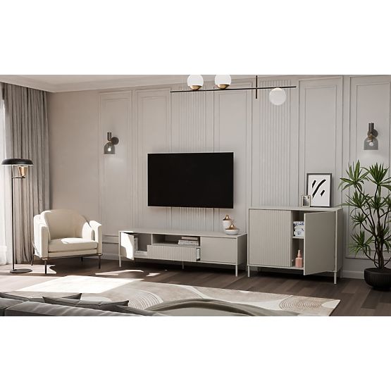 KAMARO 2D SLIM/SIMA KASMÍR Komód Lamelás Elülső Panel + Klasszikus