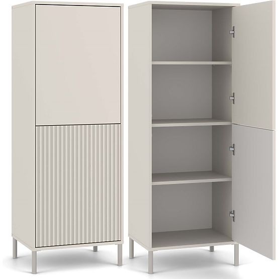 KAMARO 2DK SLIM/SIMA KASMÍR Vitrin Bordázott Lamellás + Klasszikus Előlap