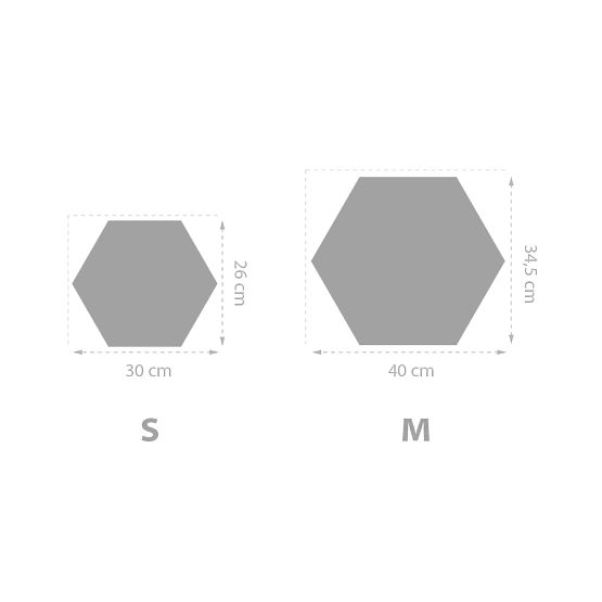 Kárpitozott panel Hatszög - szürke