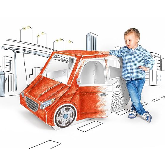 Karton játékautó Alien