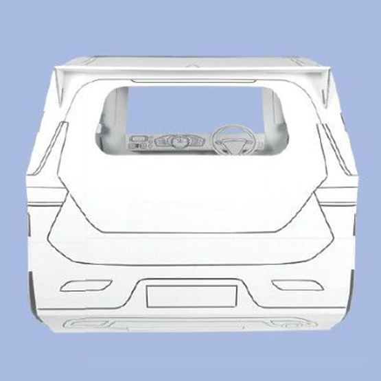 Karton játékautó Alien