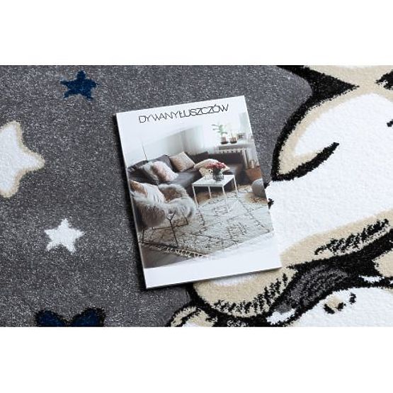 Kerek szőnyeg PETIT ELEFÁNTA, CSILLAGOK, szürke