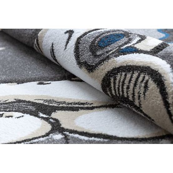 Kerek szőnyeg PETIT ELEFÁNTA, CSILLAGOK, szürke