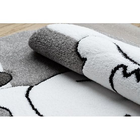 Kerek szőnyeg PETIT KUTYA, szürke