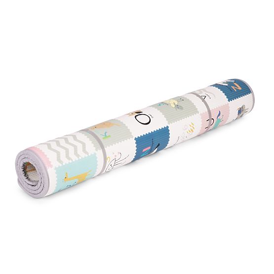 Kétoldalas hab oktatási gurulós szőnyeg ábécével ECOTOYS gyerekeknek