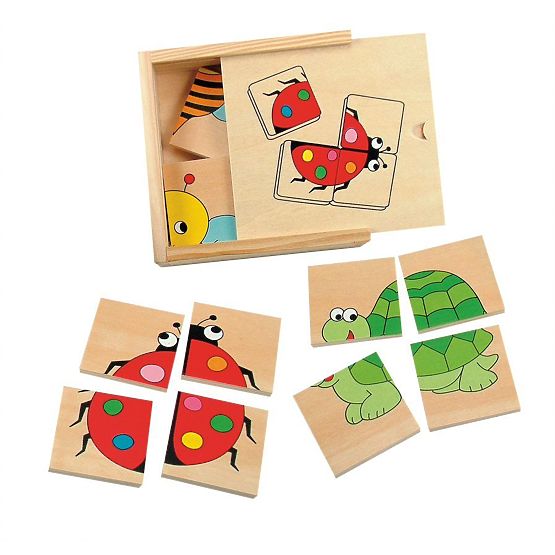 Kis állatok puzzle - 4 db.