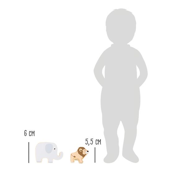 Kis lábbal összecsukható szafari állatok