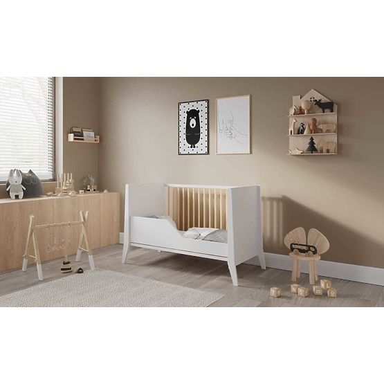 Cosmo Scandi gyerekágy 120x60 fehér-természetes