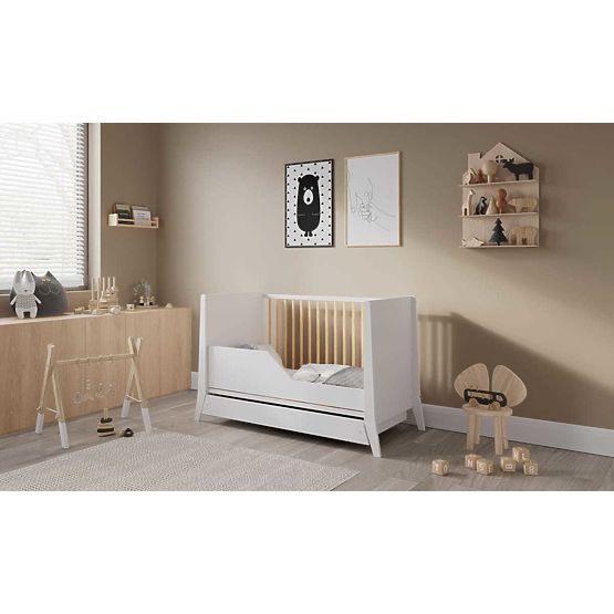 Cosmo Scandi gyerekágy 120x60 fehér-természetes