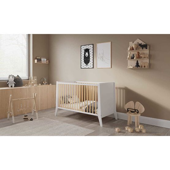 Cosmo Scandi gyerekágy 120x60 fehér-természetes