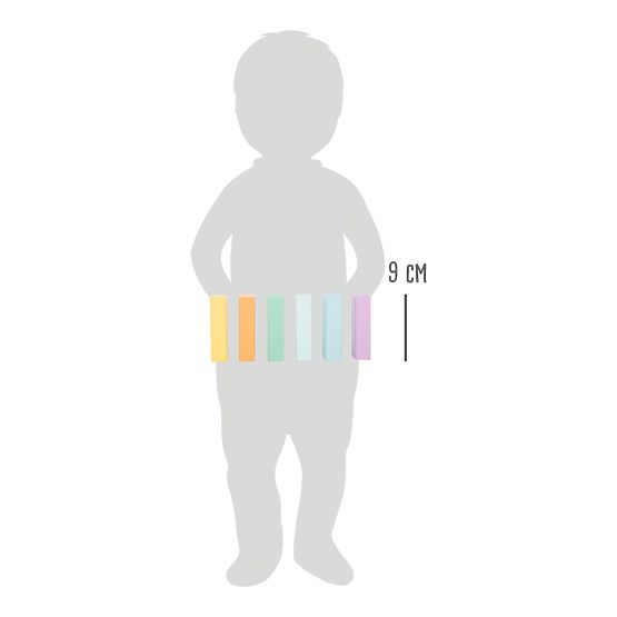 Kisláb Fa kocka pasztell 50 db