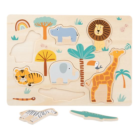 Kislábú fa puzzle Safari