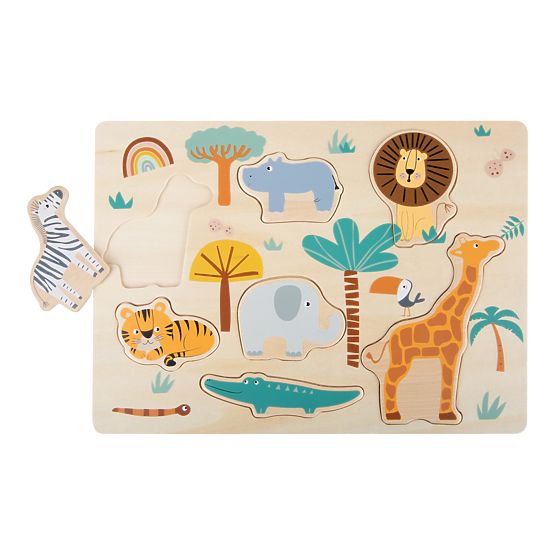 Kislábú fa puzzle Safari