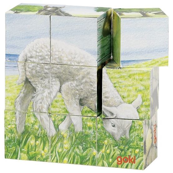 Kocka puzzle báránnyal