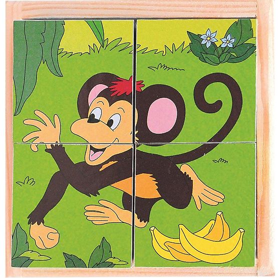 Kockás puzzle Állatkert