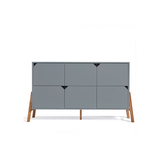 Komód LOTTI GREY - 6 fiók