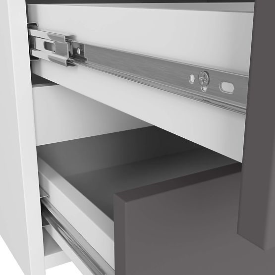 KOMÓD CL100 6SZ PK FEHÉR / SZÜRKE