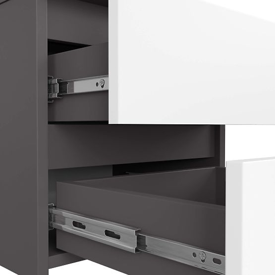 KOMÓD CL2 2SZ CLP PK GRAFIT SZÜRKE / FEHÉR