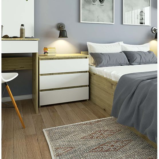 KOMÓD CL3 3SZ CLP PK ARTISAN TÖLGY / FEHÉR