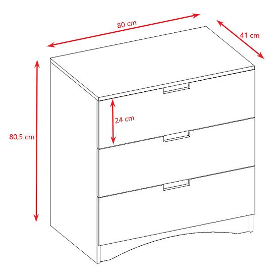Komód Classic - fehér