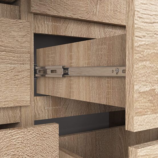 KOMÓD K 120 cm 8 FIÓK PK SONOMA TÖLGY